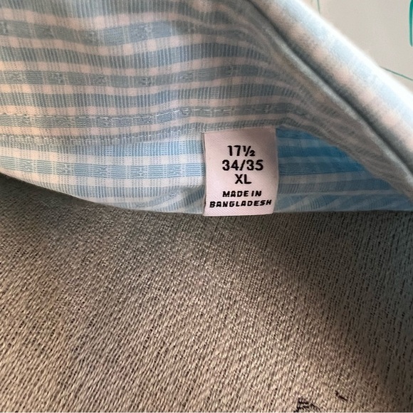 Calvin Klein Men’s button down XL Regular Fit Baby Blue gingham - Picture 16 of 16